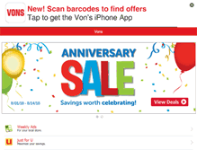 Tablet Screenshot of mobile.vons.com